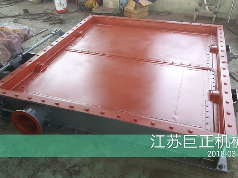 方形擋板門（寬9m）完工，準備發(fā)貨